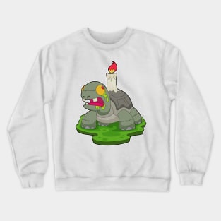 Turtle Halloween Zombie Candle Crewneck Sweatshirt